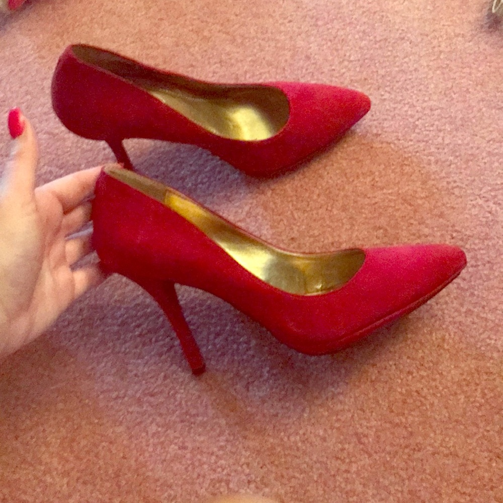 Red suede BCBG